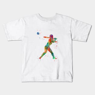 Girl softball player Kids T-Shirt